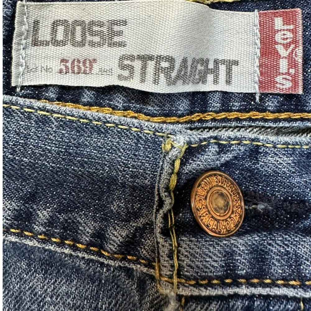 Levis 569 Loose Straight‎ Jeans Mens 38 Blue Good Relaxed Fit Denim Pants